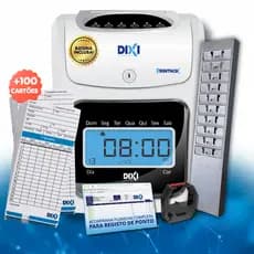 Relogio Ponto Cartografico + 100 Cartoes de bater Ponto + Chapeira 10 LUGARES + Fita instalada Kit