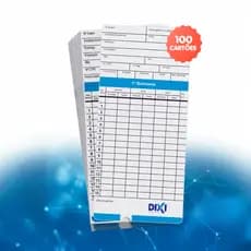 Cartão de Bater Ponto Manual para Relogio Cartografico 100 unidades Registro Funcionario
