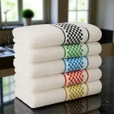 Kit 5 Panos de Prato Jacquard 45x70 Atoalhado Toalha Copa Premium Gourmet Luxo