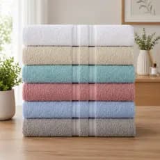 Kit 02 Toalhas de Rosto Premium Lisboa 45x80cm Felpuda 100% Algodão Grossa Macia Alta Absorção