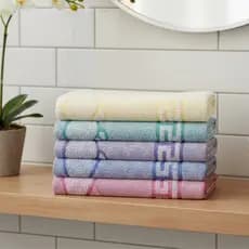 Kit 10 Toalhas de Banheiro Mali 45x70cm Piso Atoalhado 100% Algodão Com ou Sem Estampa de Pé