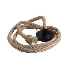 kit 1, 2 e 3 Pendente Corda 1M Retro Vintage Rustico Decorativo Teto Classico E27