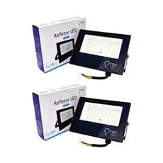 Kit 2 un Refletor 100w Projetor Led Branco Frio Slim Holofote Bivolt Prova Dágua 6500k mini