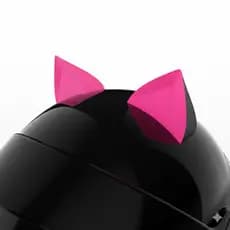 Orelha Orelinha De Gato Acessório Moto decoração Bike Fixar Capacete Dupla Face