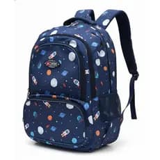 KIT Mochila Infantil Escolar Unisex C/ Estojo Estampada Espaço Reforçada - Envio Imediato