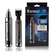 Máquina Cortar Cabelo Kemei Aparador Tirar Pelos Nariz Barba Bigode Acabamento Kemei Original km6511