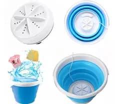 Mini máquina de lavar portátil lavagem ultrassônica c/ balde