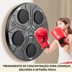 Máquina de Boxe Musical Treino em Casa Bluetooth Recarregáve