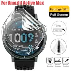 3pcs Filme De Hidrogel Macio Para Huami Amazfit Active Max Películas Protetoras De Tela (Não Vidro)