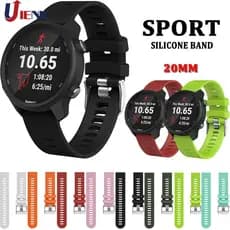 Pulseira De Relógio De Silicone De 20 Mm Para Garmin Forerunner 158 55 245 245M 645 165 Vivoactive3 Venu SQ Samsung Gala