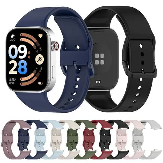 Para Redmi Relógio 4/5/6 Cinta Smartwatch Silicone Pulseira De Xiaomi Mi Banda 8/9Pro Esporte Masculina Feminina