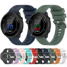Pulseira De Relógio De Silicone Para Garmin Forerunner 55 158 245 645 165 Música 20MM Venu 2 Plus/SQ2/SQ/Vivoactive 3 6