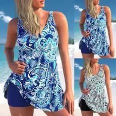 brasil feminino biquine plus size suspensórios Azul Branco cintura alta biquini