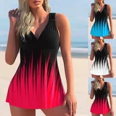Alças com decote em V em cores contrastantes biquini feminino plu size com bojo cintura alta Azul Rosa Branco
