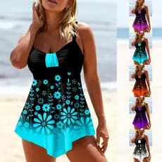 Fato De Banho Feminino Delicado Com Estampa De Biquíni Listrada plus size