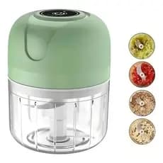 Mini Processador De Alimentos Kapbom Verde 250ml Usb 3 Lâminas 127/220v