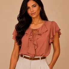 Blusa Feminina Social Elegante Moda Cristã Sofisticado