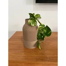 Vaso Decorativo Canelado Moderno Minimalista