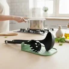 Descanso Suporte de Talher Apoio Colher Concha Organizador Utensílios de Cozinha Bancada
