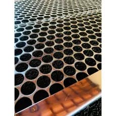 Grelha aço inox tela moeda 50x50