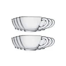 Jogo Com 12 Xícaras De Vidro Para Café, Chá, Capuccino 240 ml Preço de Fábrica
