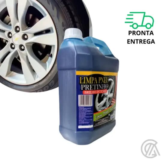 Limpa Pneu Pretinho Limpeza Brilho Proteção Preteador de Pneus Profissional 5 litros