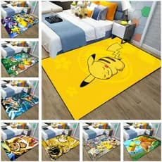 Pokémon Pokémon Pokémon Tamanho Personalizável Tapete de Sala de Estar Sofá Mesa de Café Tapete de Mesa Tapete Grande Tapete Tapete Anime Tapete de Entrada Tapete de Piso Longo Pikachu1