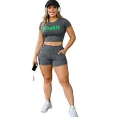 Conjunto Academia Feminino com Bolso Top + Short  Suplex Fitness