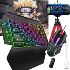 Kit Mobilador Para Celular IOS IPHONE Completo Teclado + Mouse Gamer+OTG IPHONE