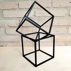 Decoração Cubos para sala - Enfeite De Mesa, Escritório, rack - Escultura Cubo