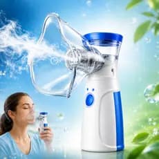 Inalador Nebulizador Mesh Portátil Silencioso Adulto E Infantil Aparelho Inalação Pilha USB