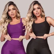 Top Cropped Fitness Feminino Avulso Com Bojo Academia Treino Musculação
