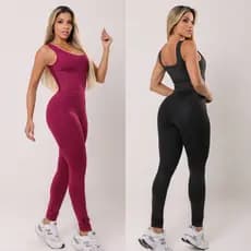 Macacão Longo Feminino Fitness Academia Treino Sem Transparência