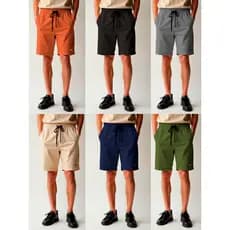 Kit 3 Bermudas Masculina de Moletom Básica Academia Treino Atacado Original Sortidas