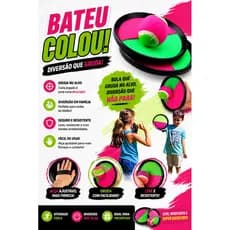 Raquete de Diversão Século Velcro 19cm Kit Infantil com Bola