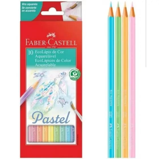 lapis de cor Faber-Castell ecolápis de cor aquarelável 10 cores