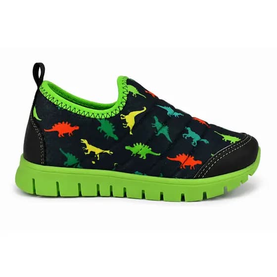 Tênis Infantil masculino slip on Dinossauro escolar promoção 20 ao 34