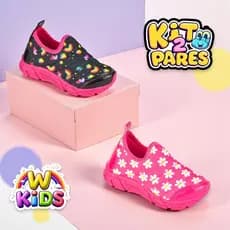 Kit 2 pares Tênis slip on Infantil Feminino Menina Escolar promoção 20 ao 34