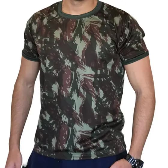 Camiseta Dry-Fit Camuflada Exército Brasileiro Camisa camuflada Eb