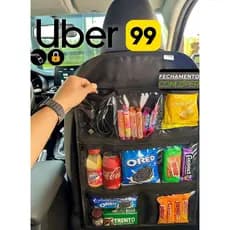 Organizador de Banco COM ZÍPER Para Motorista UBER/99 Porta Objetos de Banco Carro