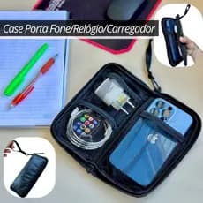 Porta Relógio/Fone/Carregador Case porta Objetos Organizador de Bolsa