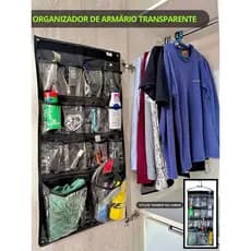 Organizador de Armário Plastico Transparente Sapateira de Armário Militar organizador