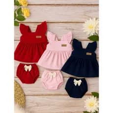Kit c/6 Peças 3 Conjuntos Batinha + Calcinha Eloá