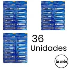 Kit 36 Cortador De Unha Grande 7,5cm Aço Inox Com Lixa Interna Manicure Pedicure