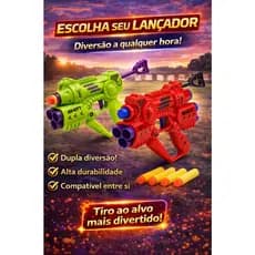 Pistola Dardo Espuma Brinquedo Infantil Lançador Dardos Estilo Nerf