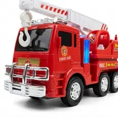 Brinquedo Caminhão Bombeiro Vermelho Bate Volta Divertido Criança Presente Infantil Luzes Sons  Criança
