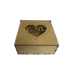 Kit com 6 Unidades Caixa Caixinha em Mdf Personalizada LOVE Decorativa Festas UD