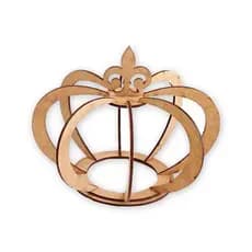 Coroa 3D M Realeza/Rei Festas Em MDF Cru Corte Laser UD