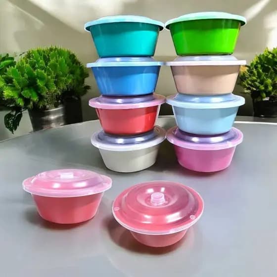 Kit 4 potes Redondo/ Saladeira 1,3 L Color
