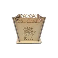 12 vasos decorativos noivinhos, para casamento em MDF, lembrancinha